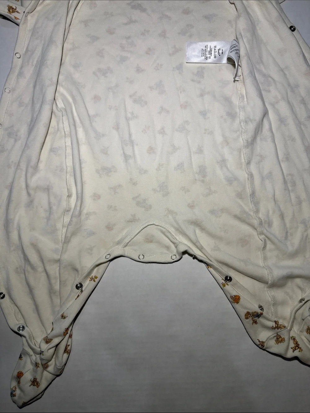 Ralph Lauren Baby 9M Polo Bear Cotton Footed Coverall SEE DESCRIPTION